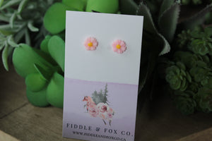 Light Pink Daisy Earrings