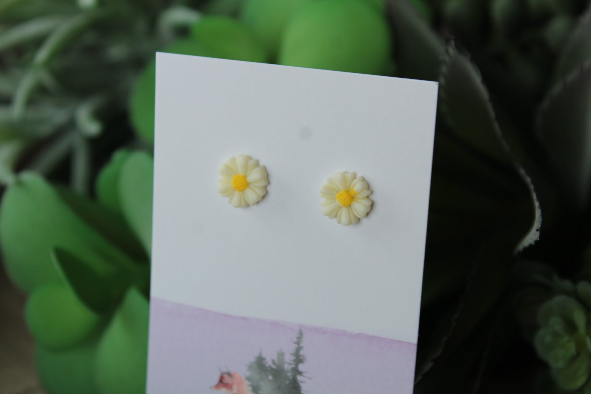 Cream Daisy Earrings