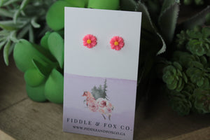 Watermelon Daisy Earrings