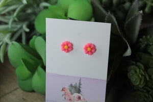 Watermelon Daisy Earrings