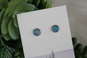 6mm Blue Earrings