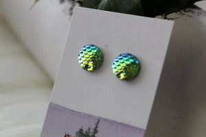 12mm Green Mermaid Earrings