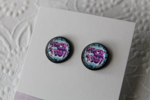 12mm Fuck You/Black Earring