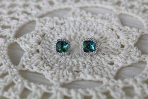 Emerald Sapphire Earrings