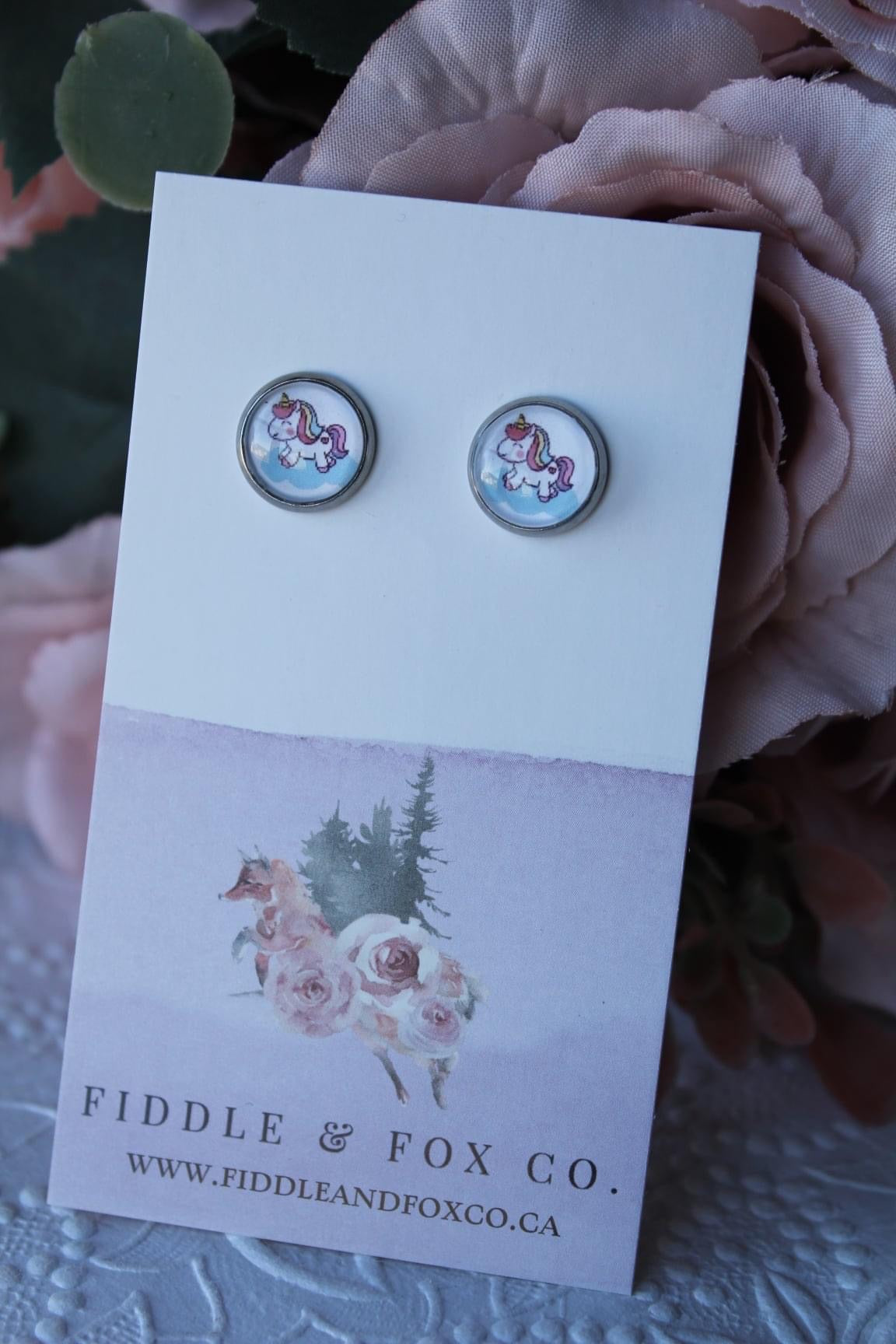 10mm Unicorn Earrings