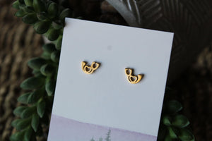 Gold Nurse Stethoscope Earrings