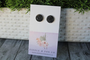 12mm Marble/Silver Stud