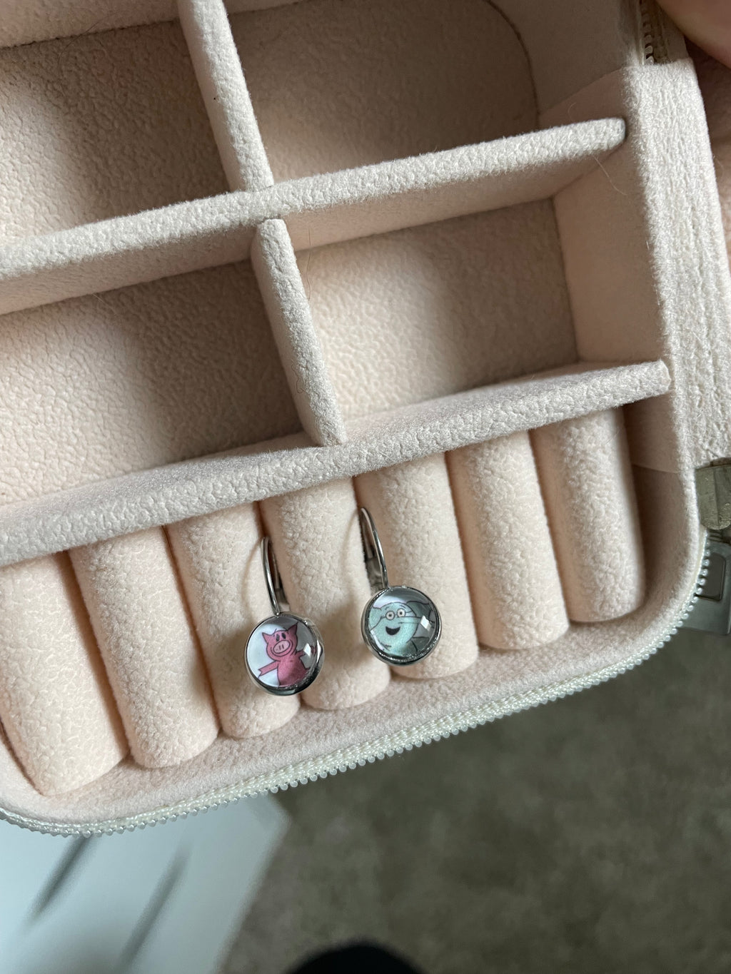 8mm French Lever Piggie Earrings 2