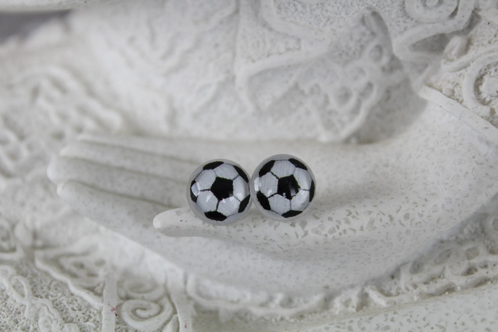 10mm Soccer Ball Earrings