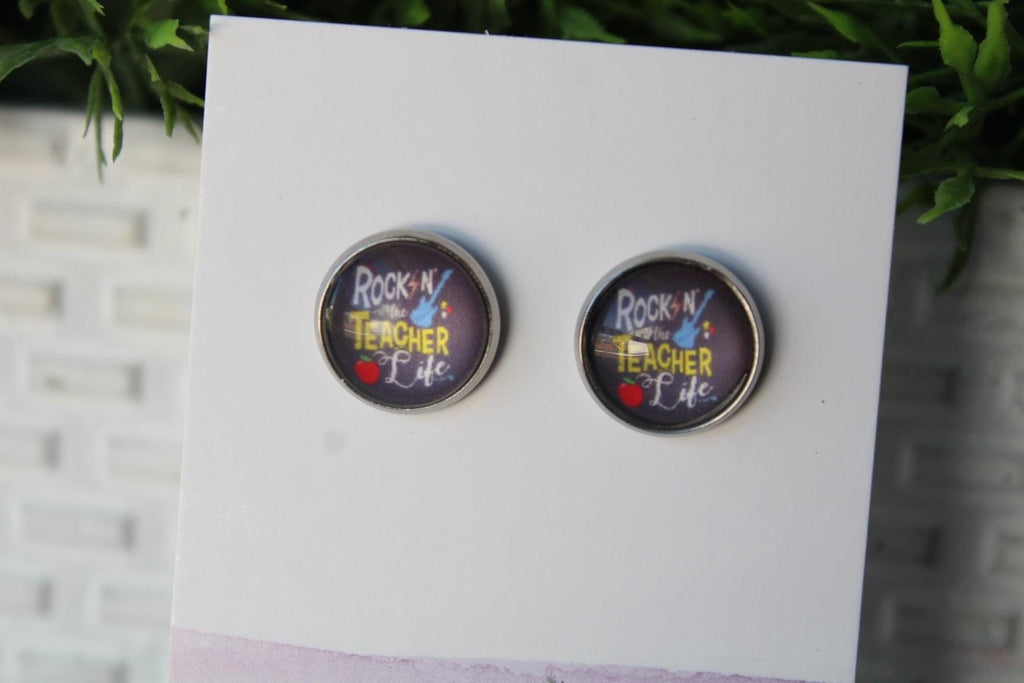 12mm Teacher Life Earrings