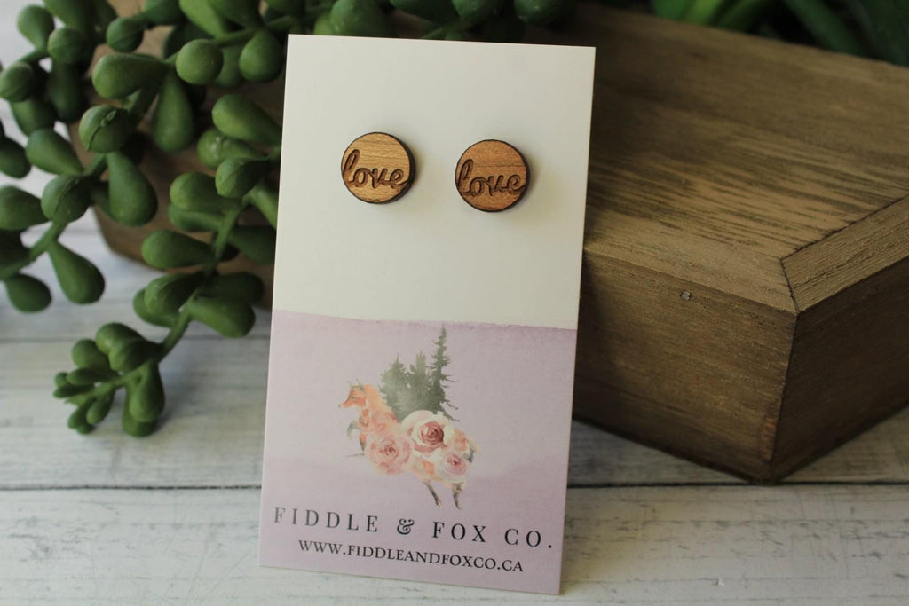 12mm Love Earrings