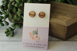 12mm Love Earrings