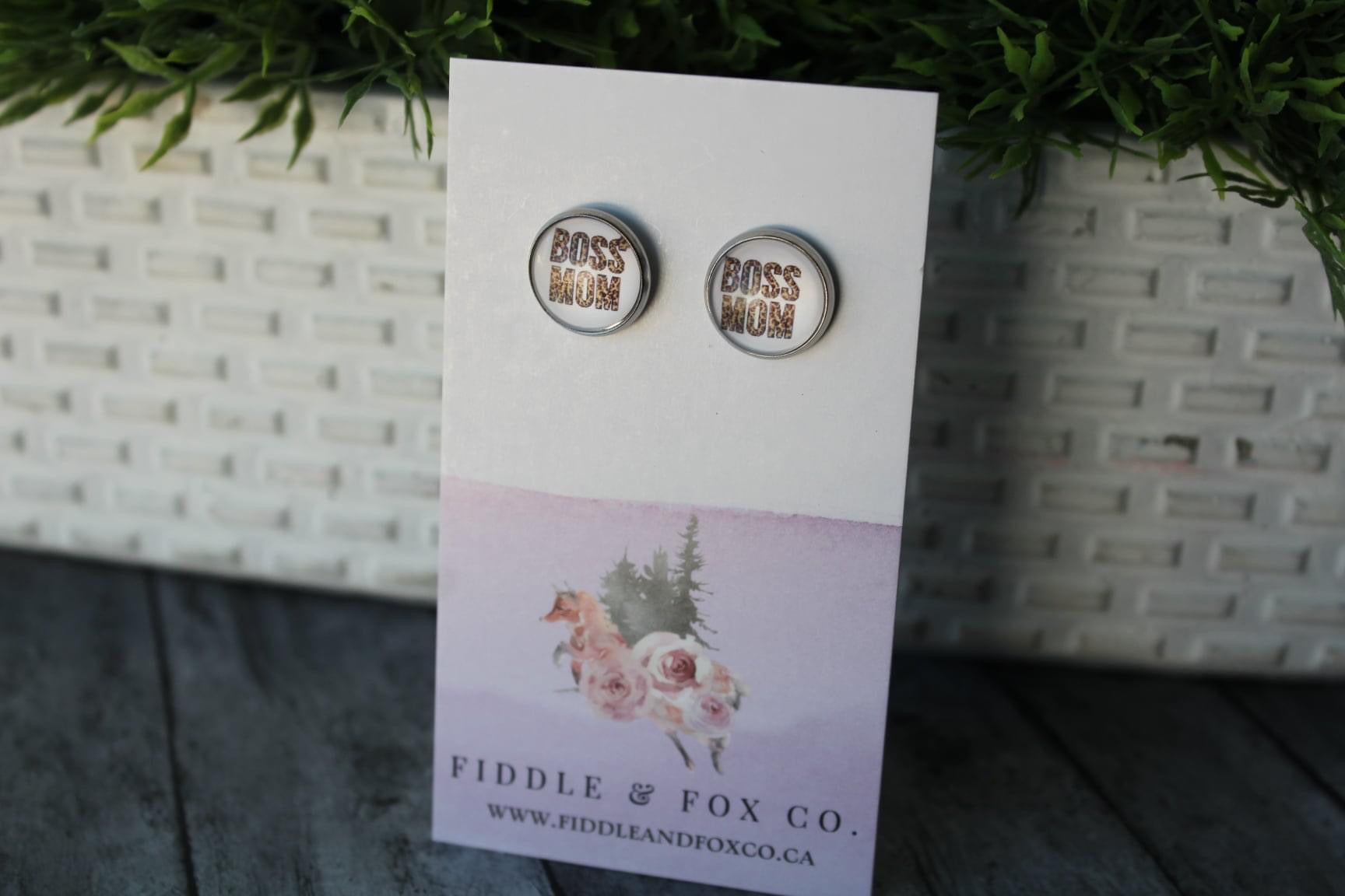 12mm Boss Mom Earrings