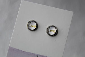 8mm Love Earrings