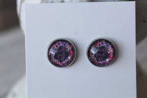 12mm Kindly F*ck Off Floral Earrings