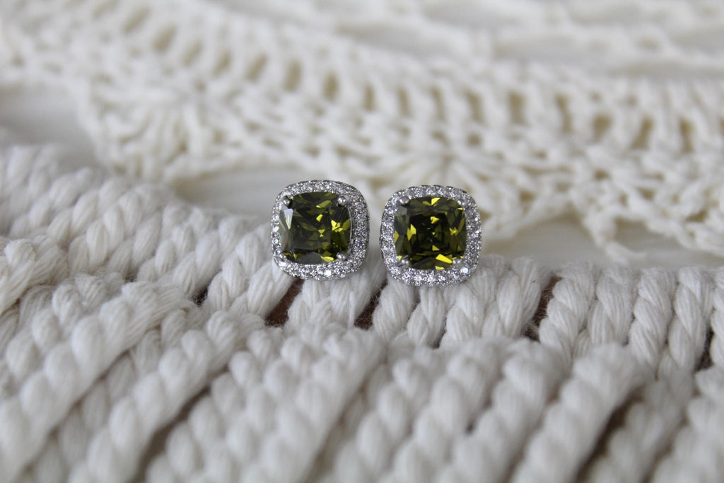 Olive Sapphire Earrings