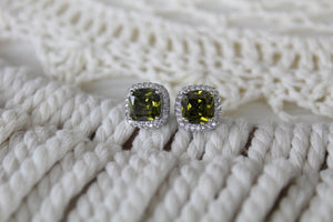 Olive Sapphire Earrings