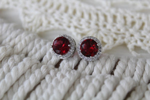 Ruby Sapphire Earrings