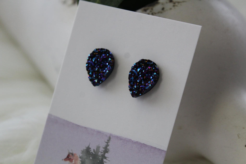 Blue/Purple Drop Earrings