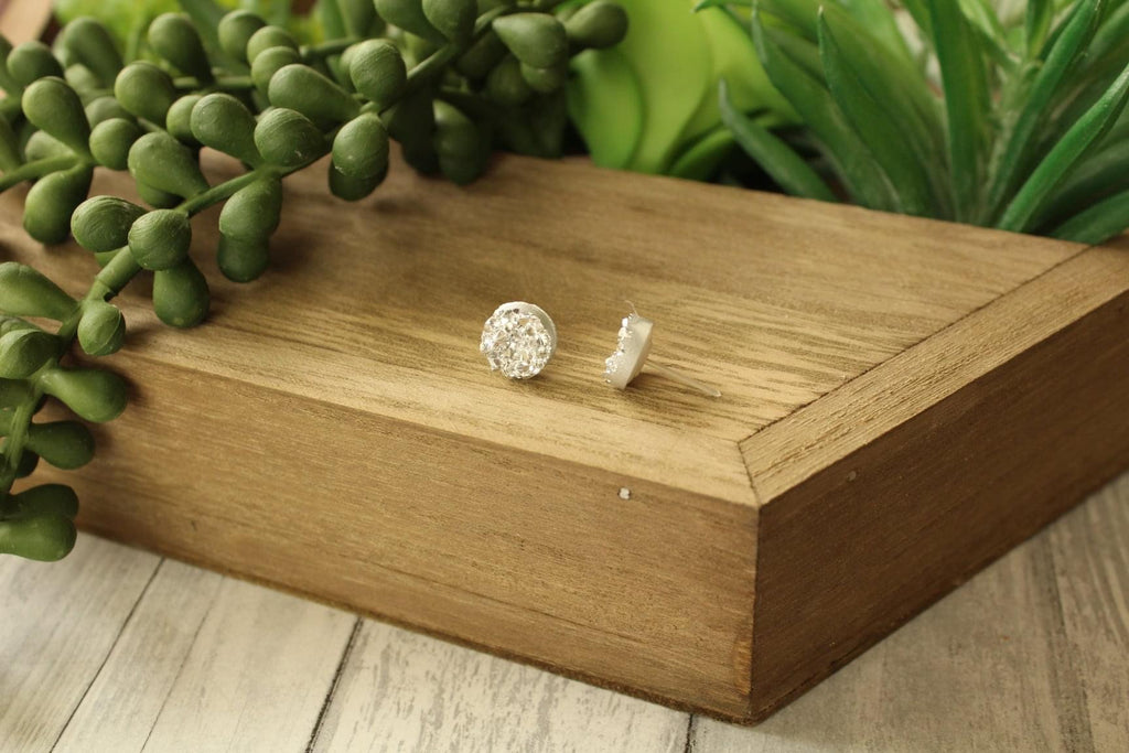 10mm Chunky Silver Earrings