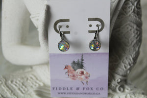 8mm Iridescent Mermaid Earrings
