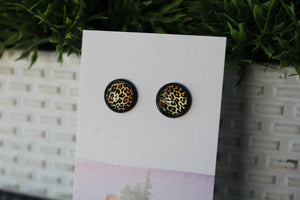 10mm Cheetah Print Earrings