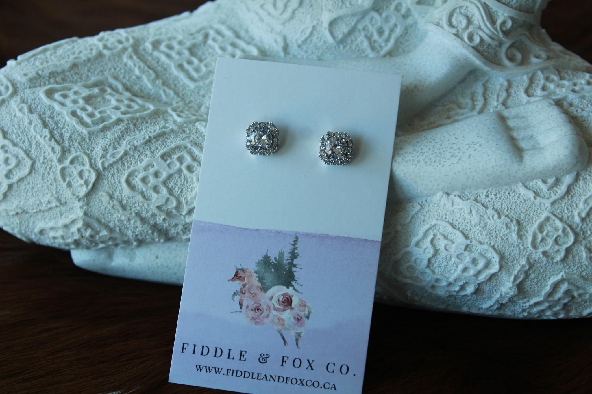 Cushion Cut Square Earrings