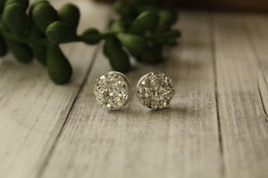 10mm Chunky Silver Earrings