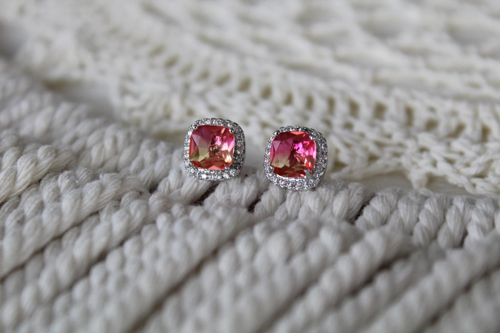 Pink Sapphire Earrings