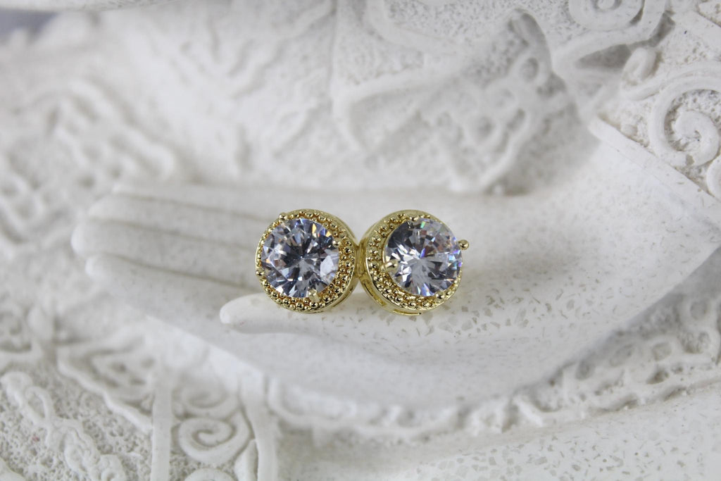 Gold Lux Earrings/Gold Edge