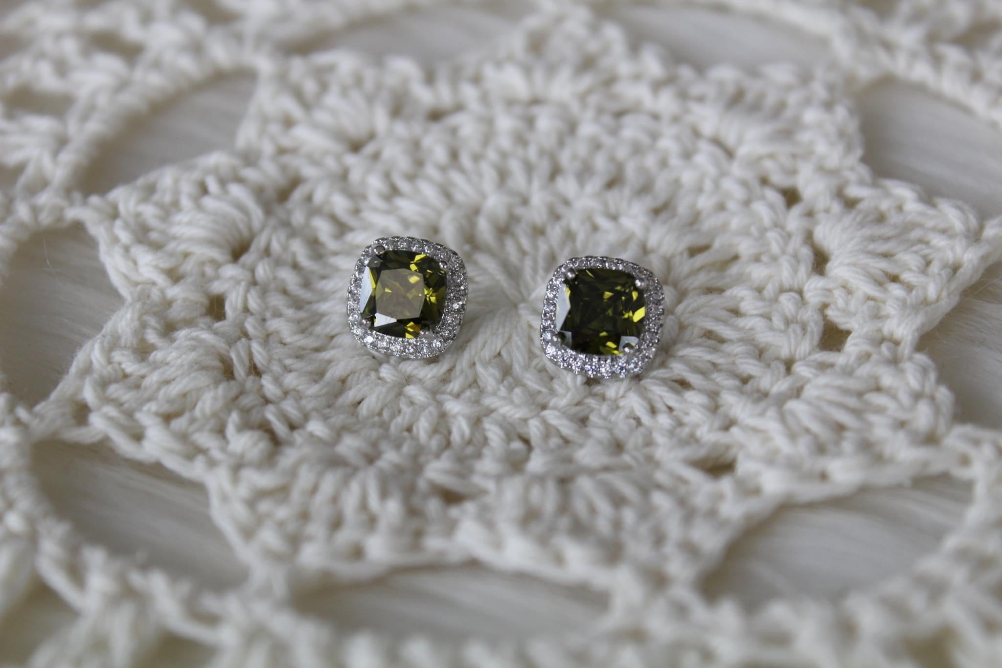 Olive Sapphire Earrings