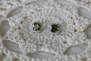 Olive Sapphire Earrings