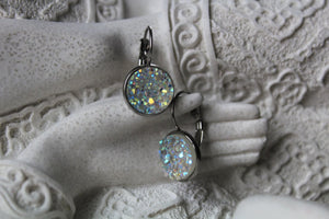12mm Chunky Iridescent Druzy Earrings