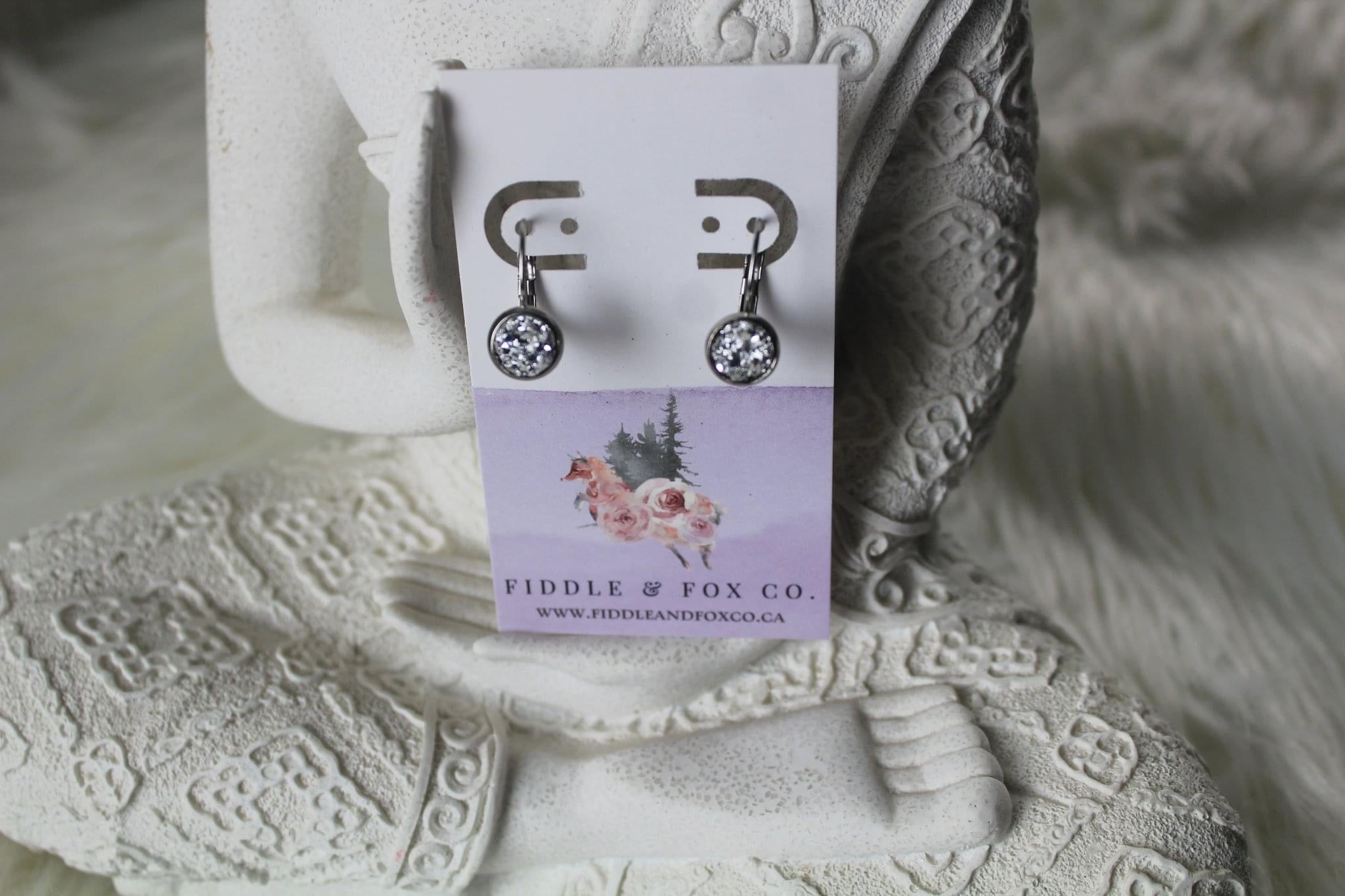 8mm Chunky Silver Earrings