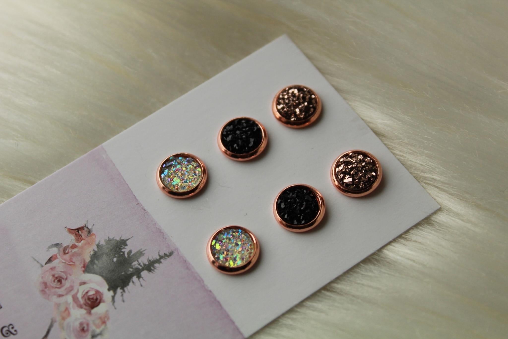 Rose Gold/Black/Iridescent