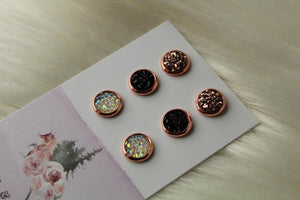 Rose Gold/Black/Iridescent