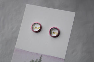 8mm Love Earrings