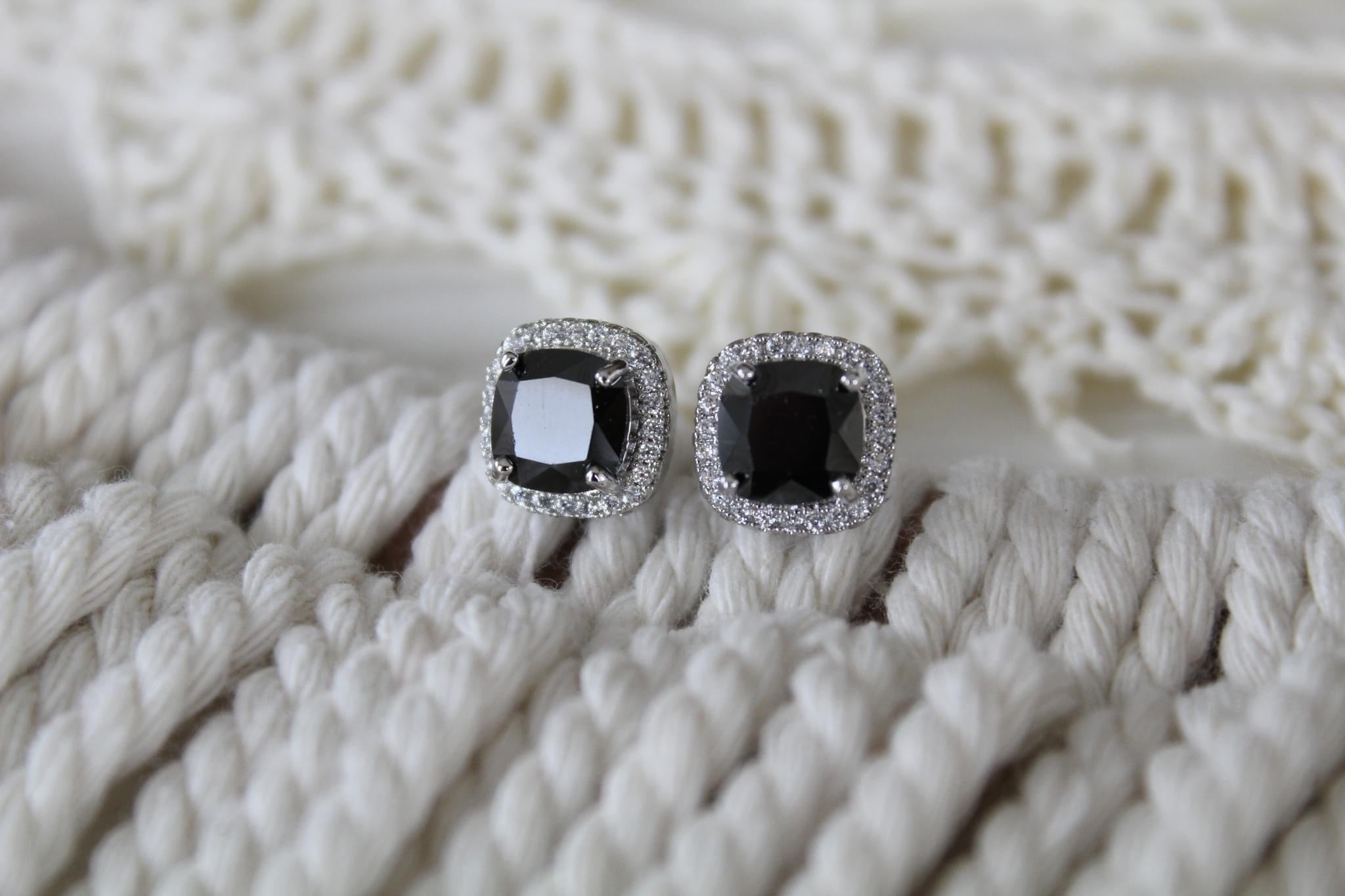 Black Sapphire Earrings