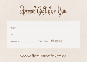 Fiddle & Fox Co Gift Card